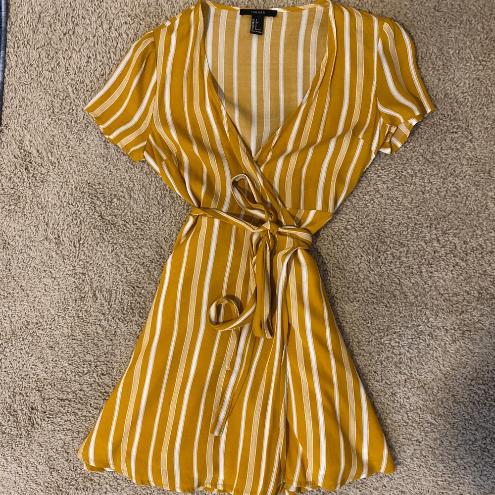 Mustard Yellow Wrap Dress